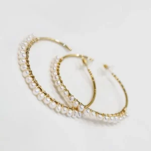 Aretes de Aro Aperlados